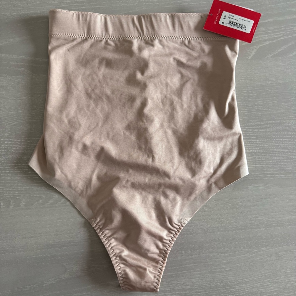 Spanx Women Size Small High Waist Thong New Beige shape‎ wear